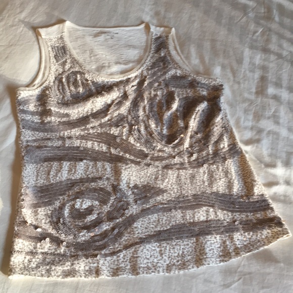 Coldwater Creek Sequined Tank - Picture 2 of 6